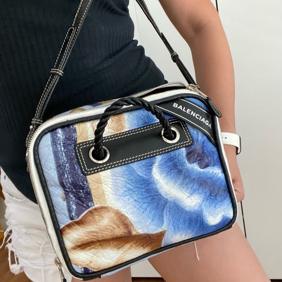 Balenciaga Blanket Square Floral-print Lambskin Bag / Small - Picture 12 of 12